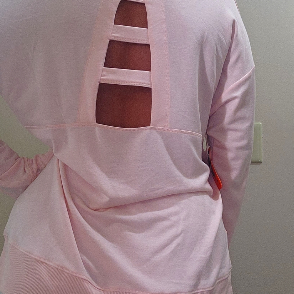 FREELY v-neck lightweight sweatshirt with open back detail